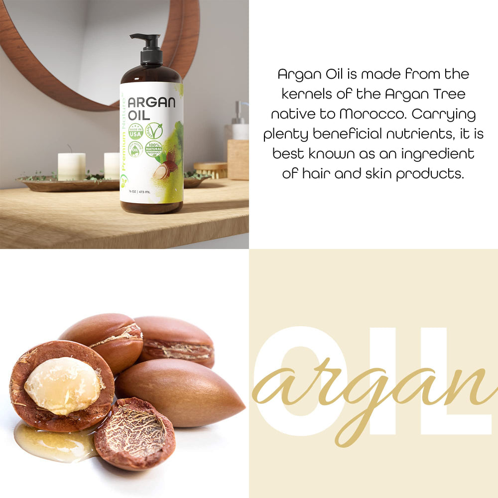 Premium Nature Argan Oil for hair, aids manageability and shine