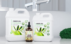 Premium Nature Neem oil for hair care helps moisturize and smooth strands.