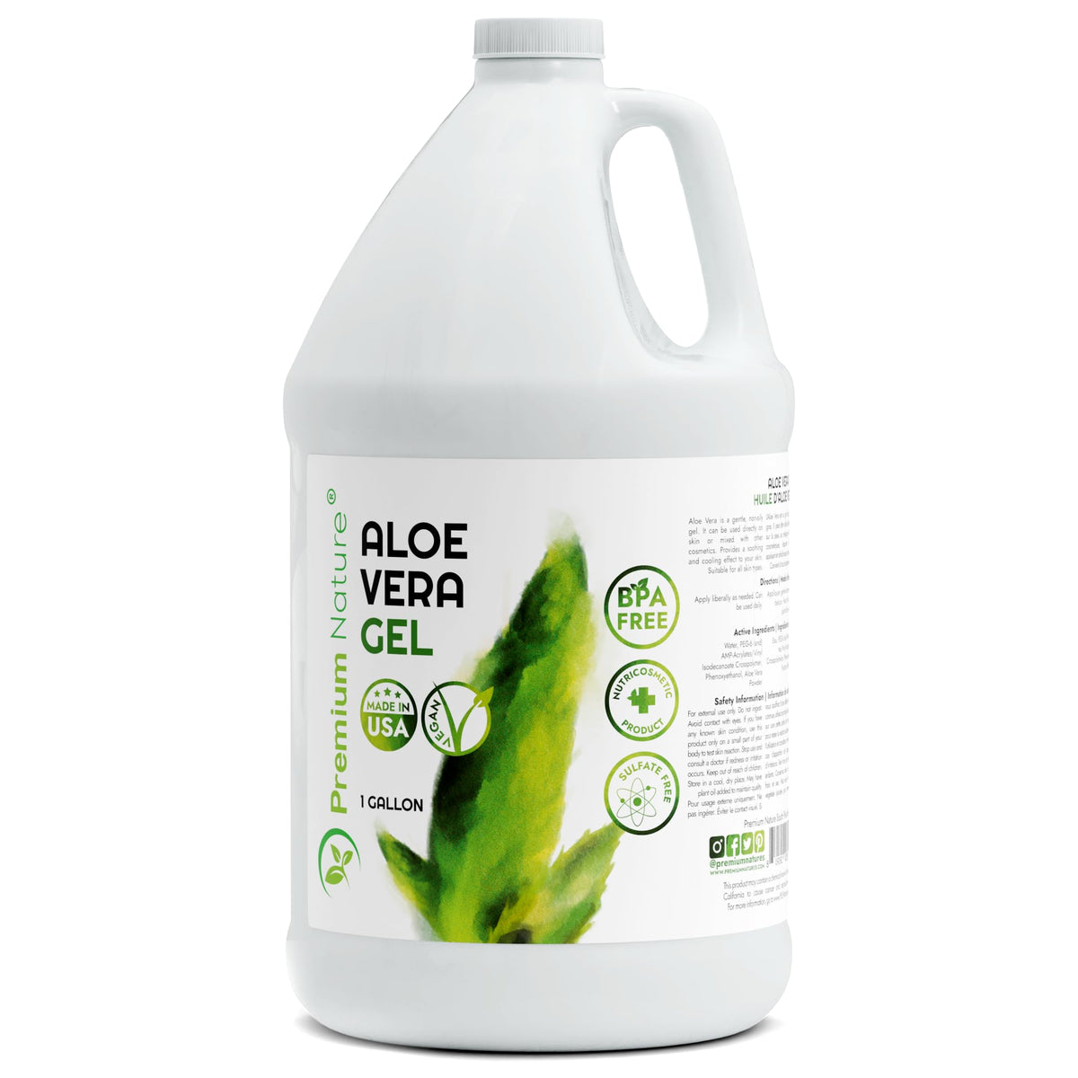 Premium Nature Pure Aloe Vera Gel for facial hydration and soothing skin