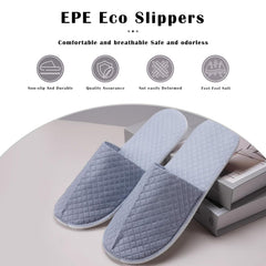 Premium spa slippers cooling airflow grid keeps feet cool and dry.