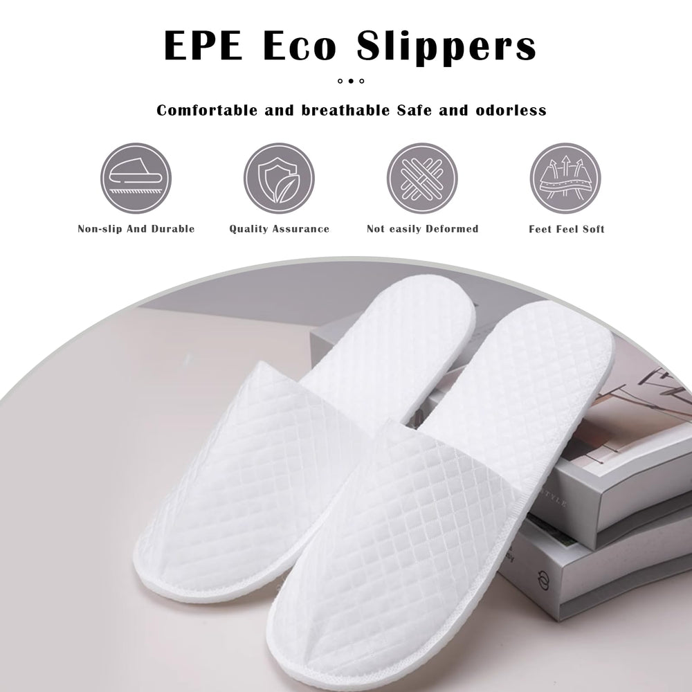 Premium Spa Slippers with individually sealed packaging for travel hygiene