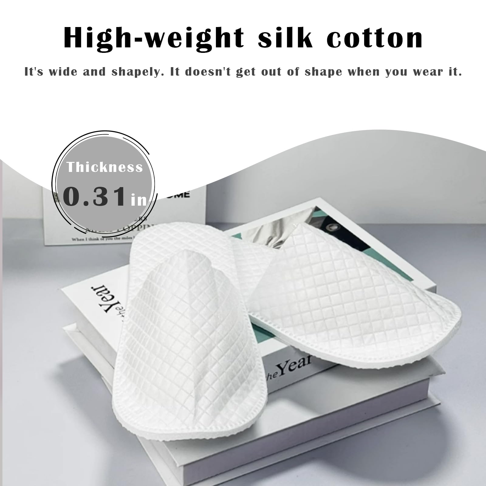 Premium Spa Slippers one-size-fits-most 11-inch length by 4.3-inch width