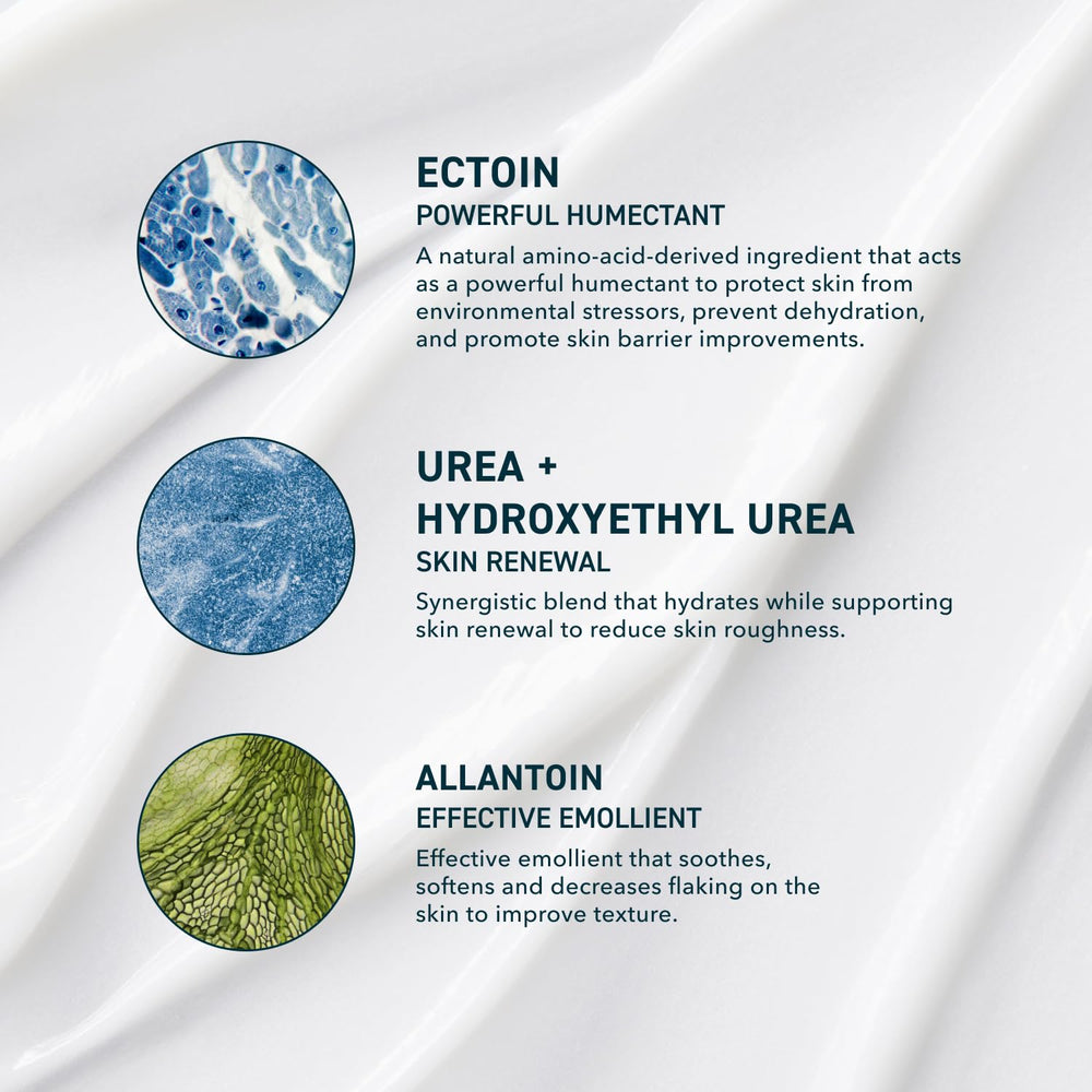 Ectoin ingredient closeup highlighting hydration protection