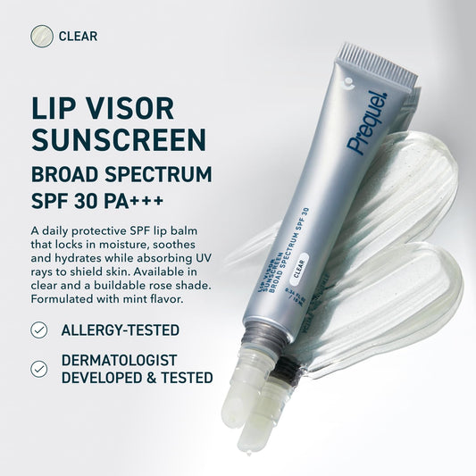 Prequel Skin Lip Visor texture close-up highlights clear semi-gloss finish and non-sticky feel