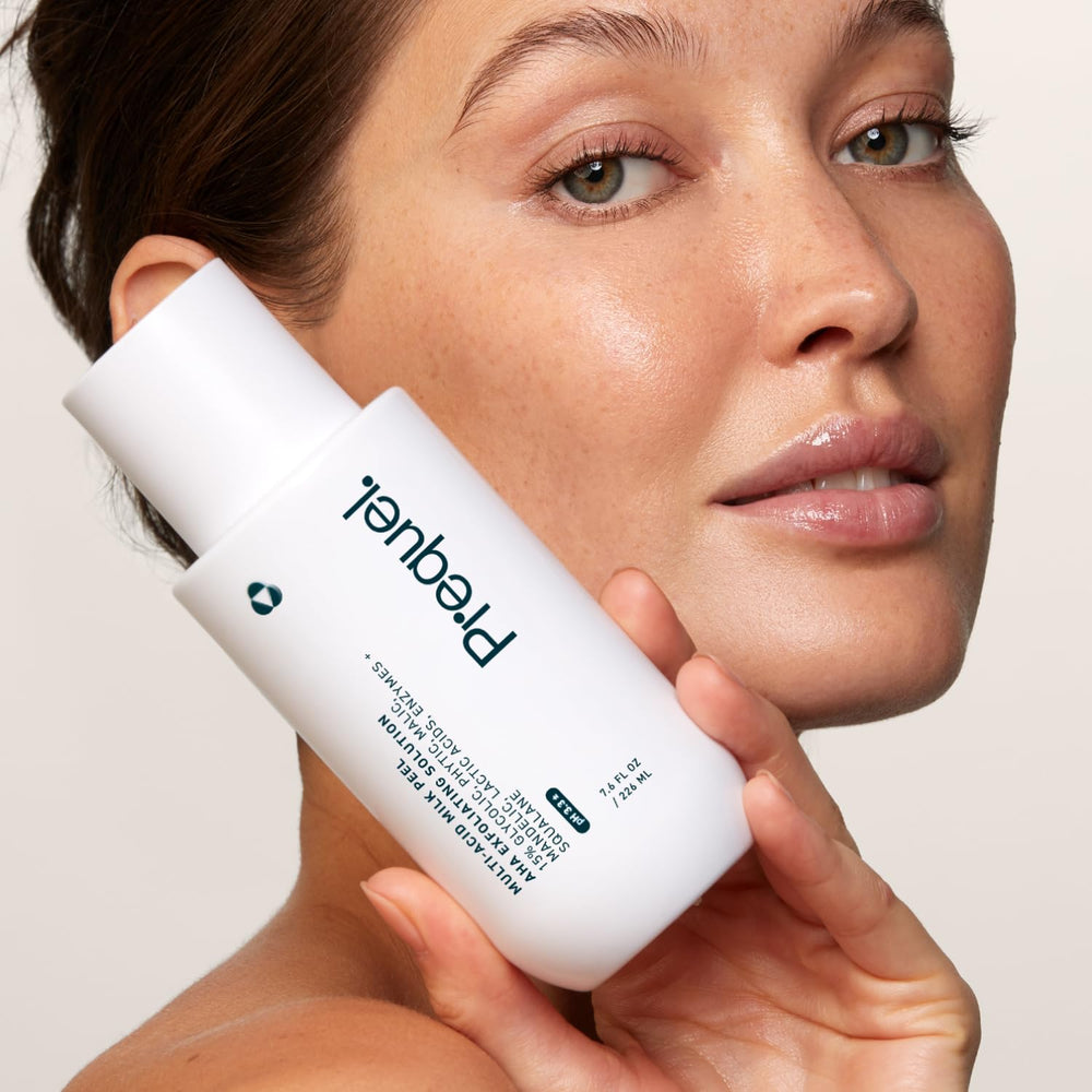 Fragrance-free packaging of Prequel Skin Milk Peel for sensitive routines.