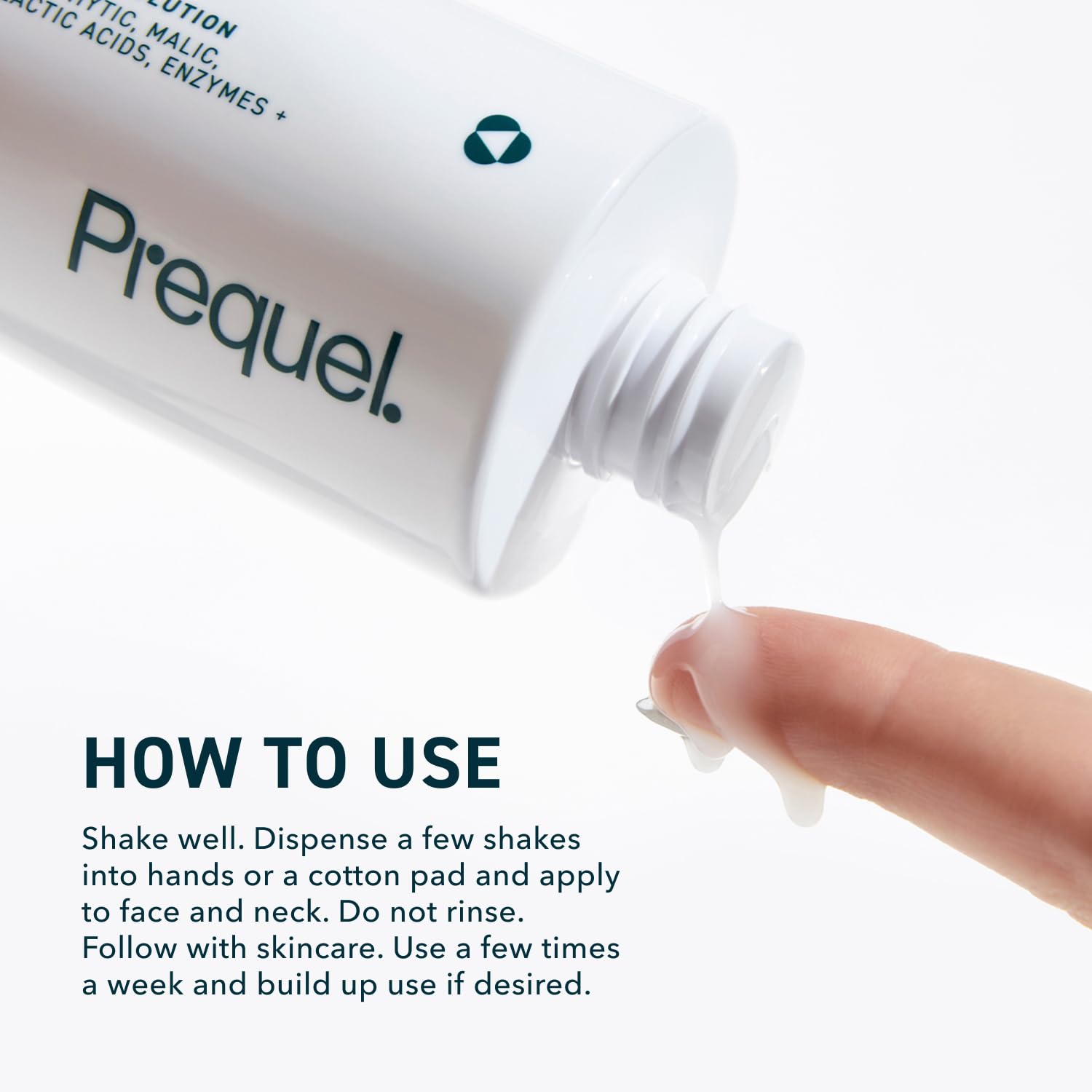 Milk-based formula with squalane in Prequel Peel promotes balanced hydration.