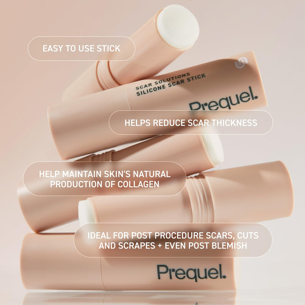 Prequel Skin Scar Solutions Stick vitamin e infusion nourishes skin.