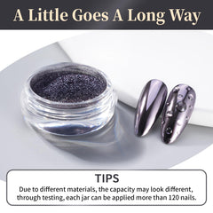 Pretty Diva double-ended applicators enable precise chrome nail art