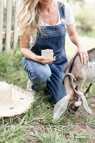 Pretty farm girl unscented soap close-up highlighting fragrance-free care for sensitive skin.