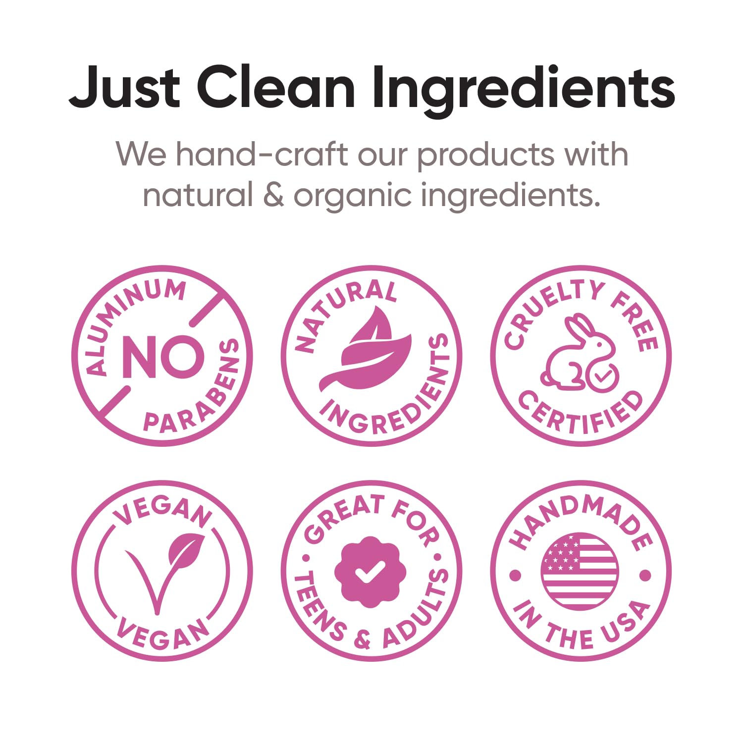 Pretty Frank aluminum-free label emphasizing clean ingredients