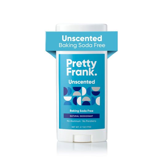 Pretty Frank deodorant stick unscented close-up for sensitive skin