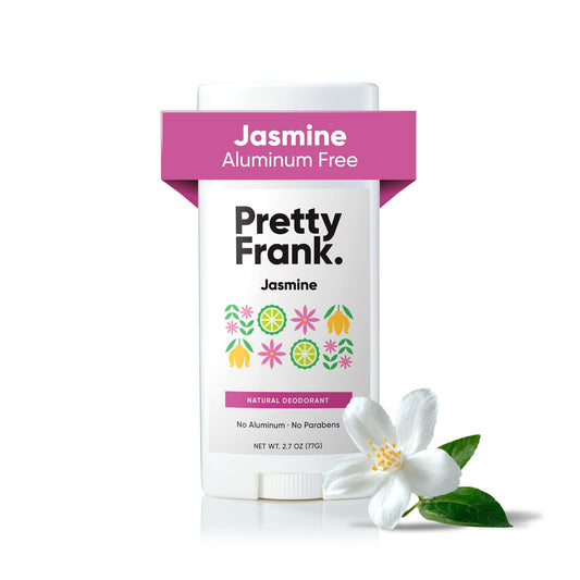 Pretty Frank Jasmine deodorant stick front view for all-day odor control