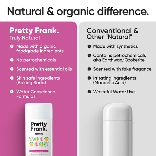 Pretty Frank Jasmine deodorant stick twist-up mechanism for easy on-the-go use