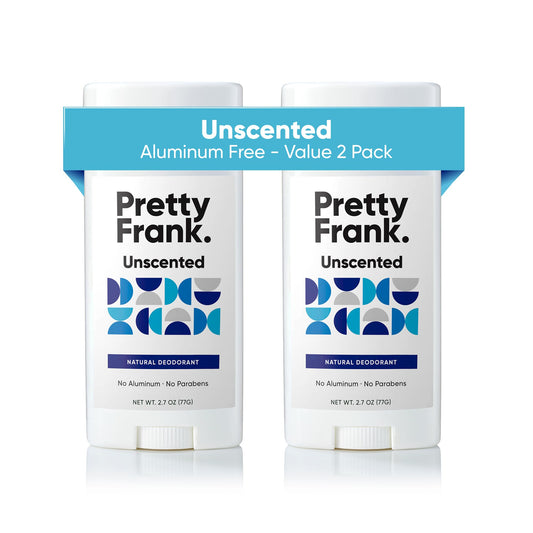 Pretty Frank Unscented Deodorant Stick Pack with fragrance-free protection all day.