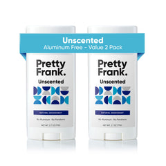 Pretty Frank Unscented Deodorant Stick Pack with fragrance-free protection all day.