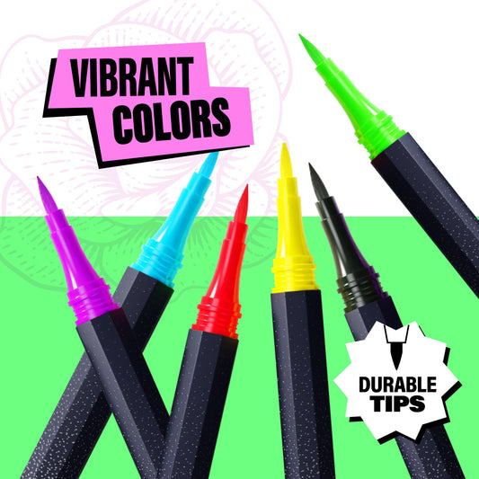 Pretty Me tattoo markers six vivid colors for bold, long-lasting designs