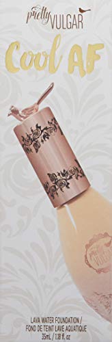Pretty Vulgar foundation swatches on arm show natural finish and buildable coverage.