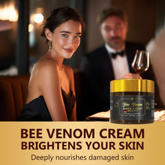 Prettypum Bee Venom Cream texture swirl illustrating lightweight nourishment
