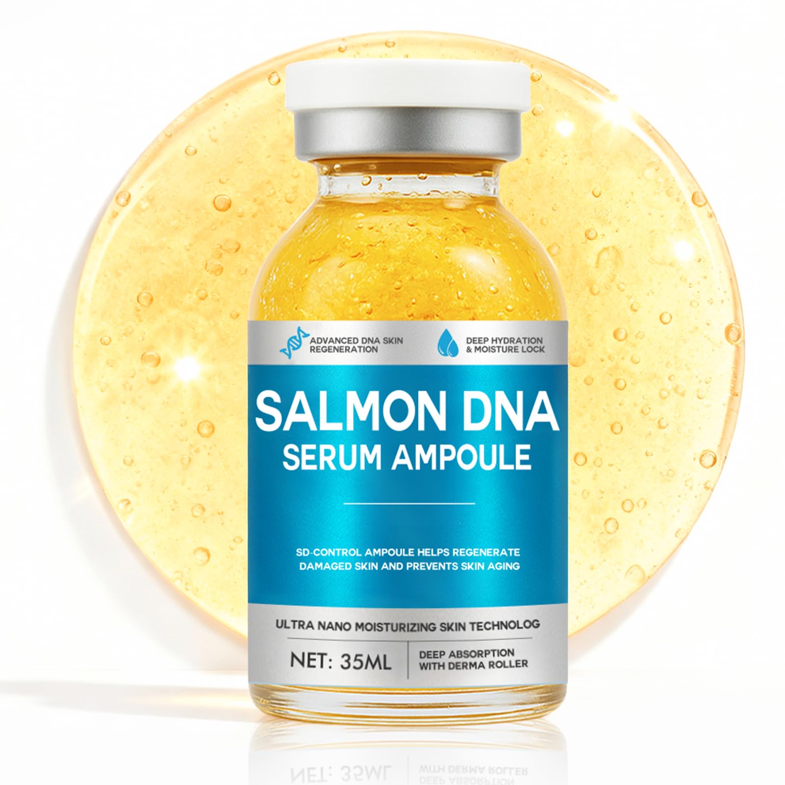 Prettypum Salmon DNA Ampoule packaging showing travel-friendly design for on the go care
