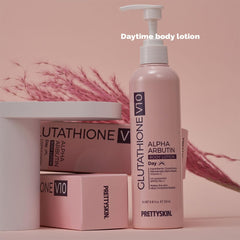 Swatch of PRETTYSKIN Glutathione V10 showing gentle, fast-absorbing cream.