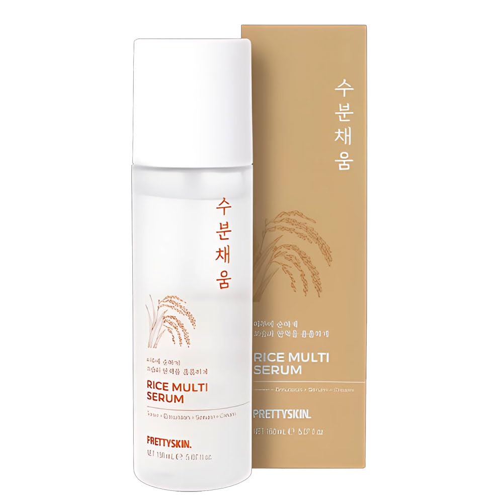 PRETTYSKIN Hydrating Rice Serum bottle showcases silky hydration for daily care