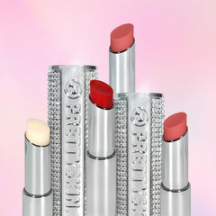 PRETTYSKIN lip balm smooth, non-sticky finish with no residue.