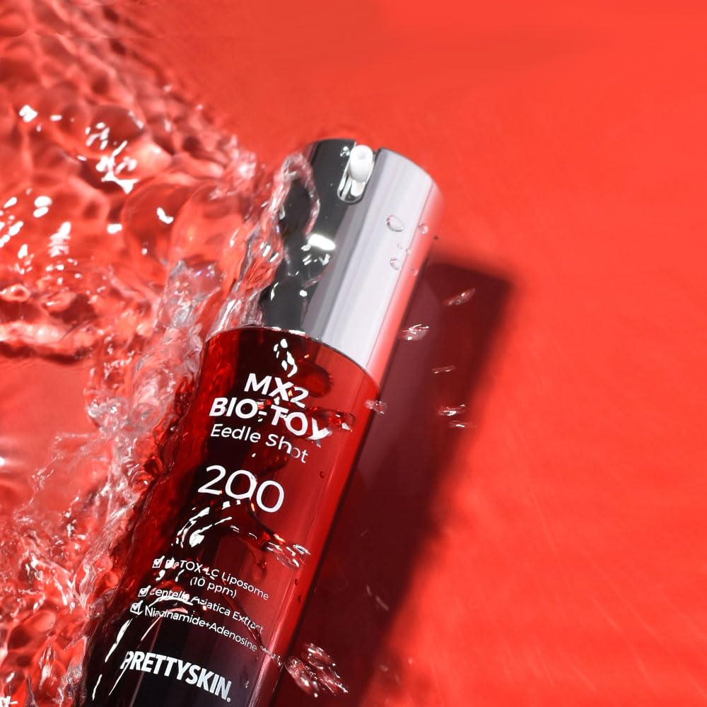 The PRETTYSKIN MX2 application steps image illustrates simple at-home routine.