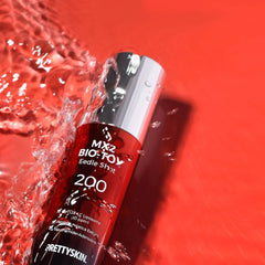 The PRETTYSKIN MX2 application steps image illustrates simple at-home routine.