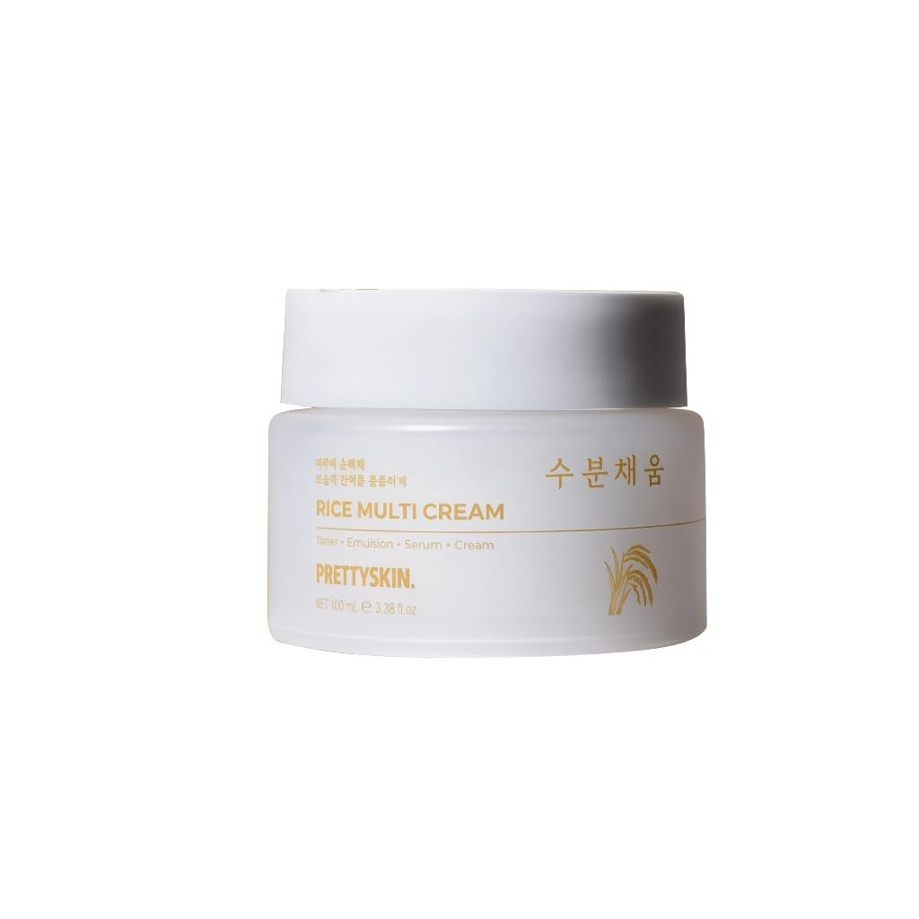 PRETTYSKIN Rice Amino Acid Cream bottle for daily hydration and smooth skin