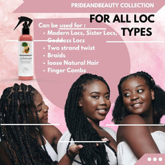 Pride and Beauty Peppermint mist on hair scalp for refreshed, cool sensation.