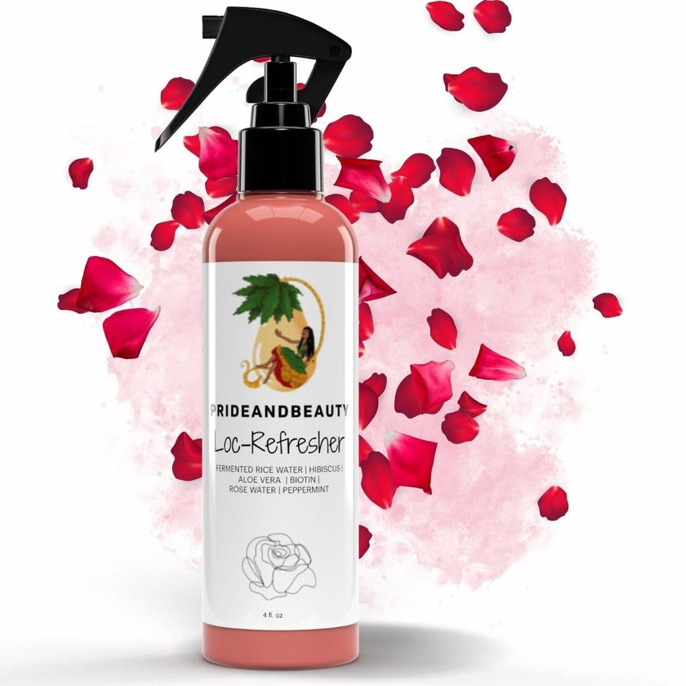 Pride and Beauty Rose Water ingredient close-up highlighting rose for scalp care.