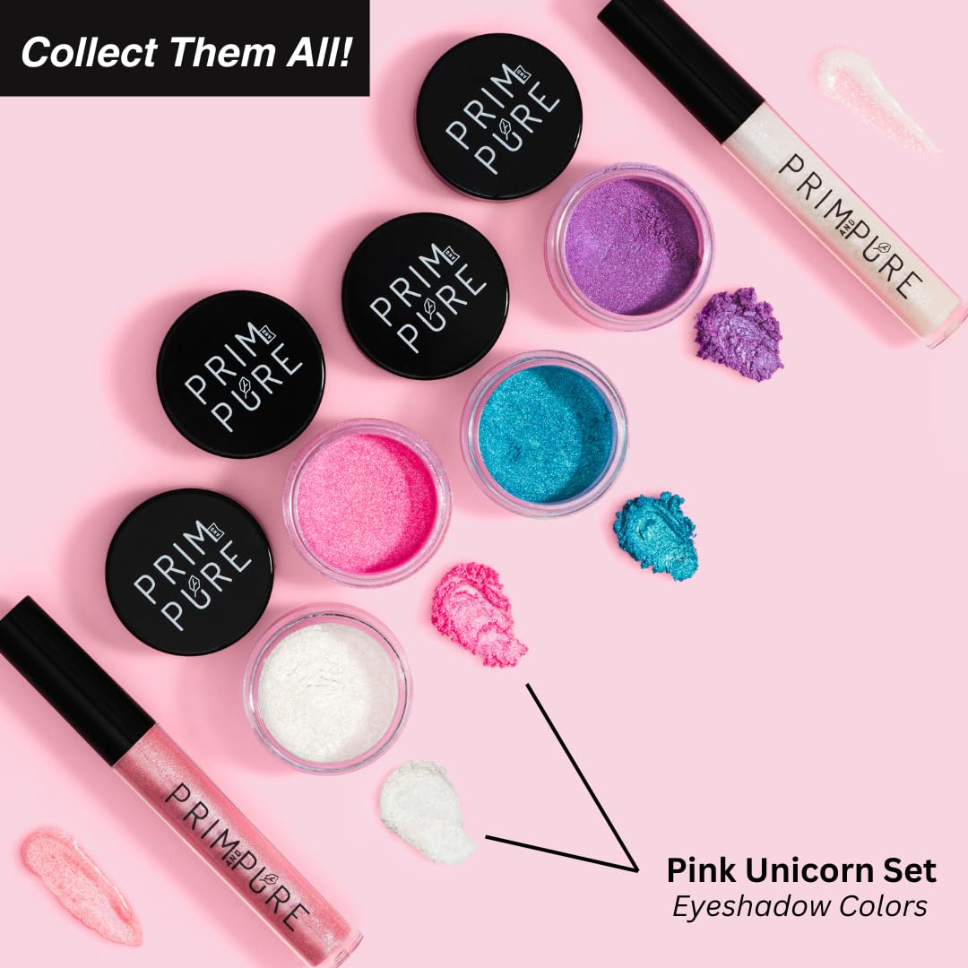 Prim and Pure kid-friendly makeup brush included for precise, gentle application