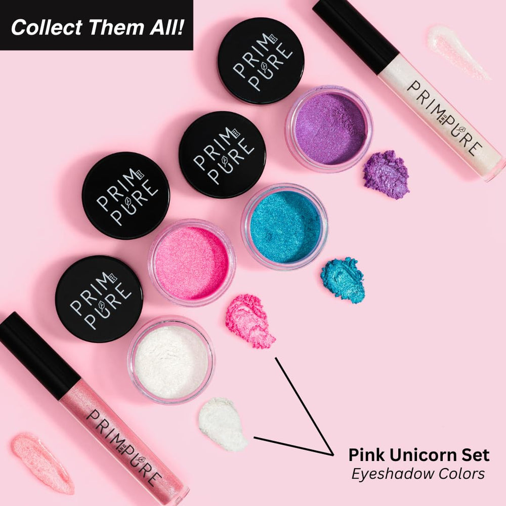 Prim and Pure kid-friendly makeup brush included for precise, gentle application