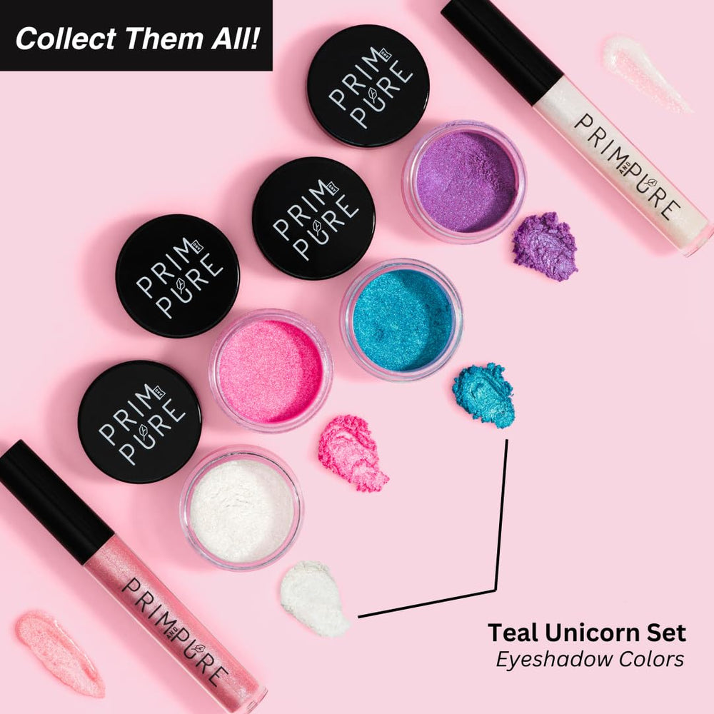 Prim and Pure mineral eyeshadow pot shows soft, safe color