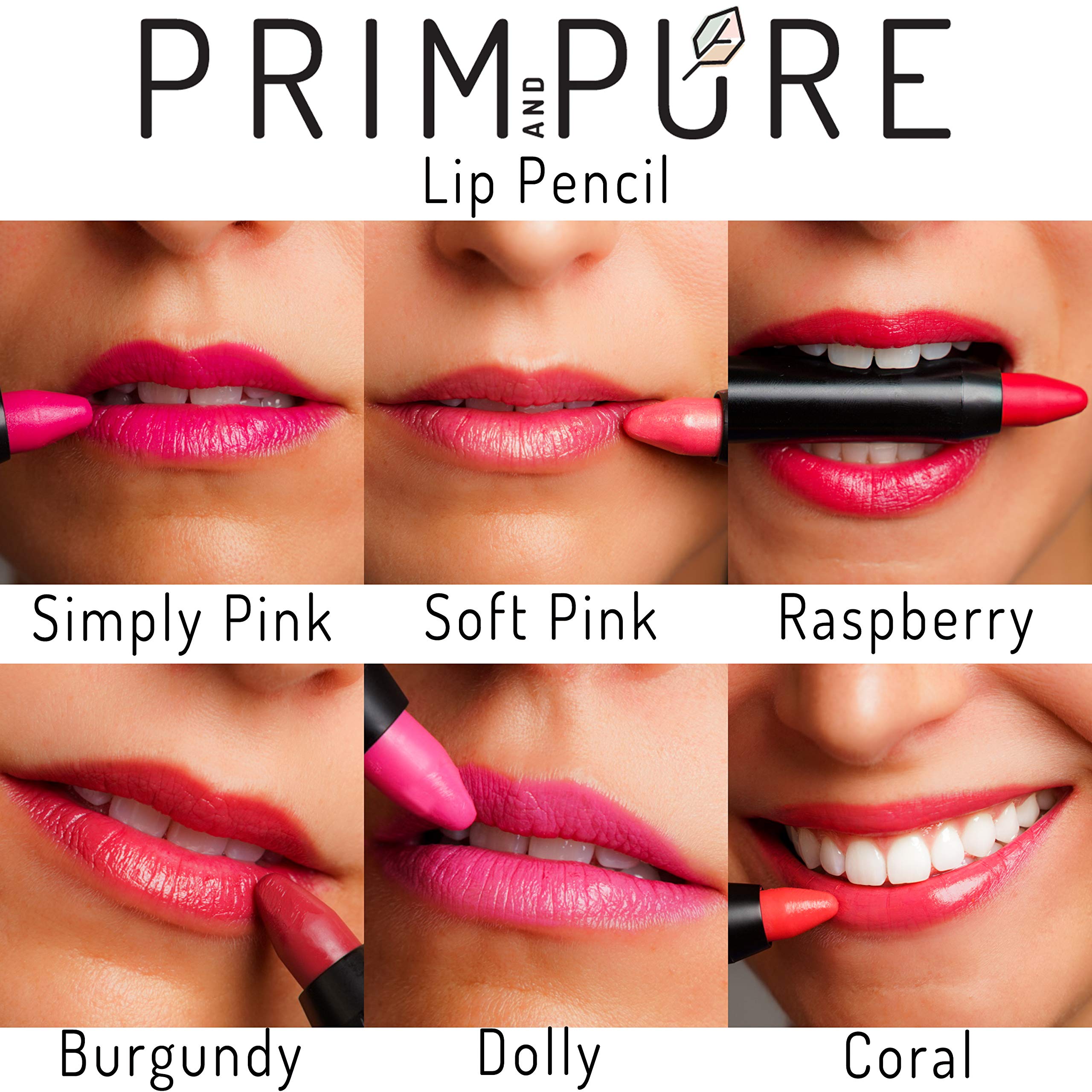 Prim and Pure Simply Pink color swatches reveal vibrant, long-lasting pigment.