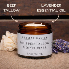 Primal Basics silky dab application demonstrates easy face and body use.