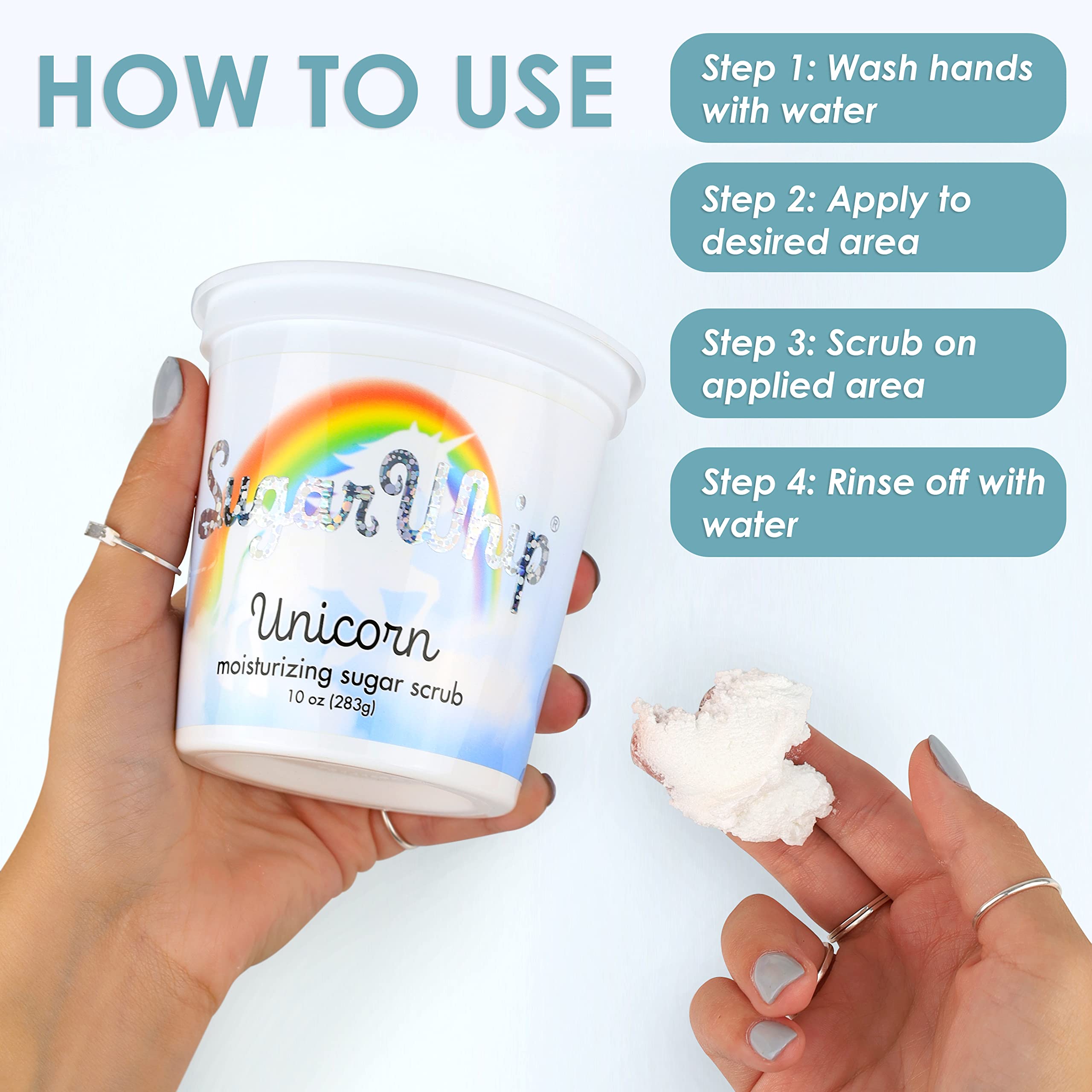Glycerin-rich formula supports hydration in Sugar Whip.