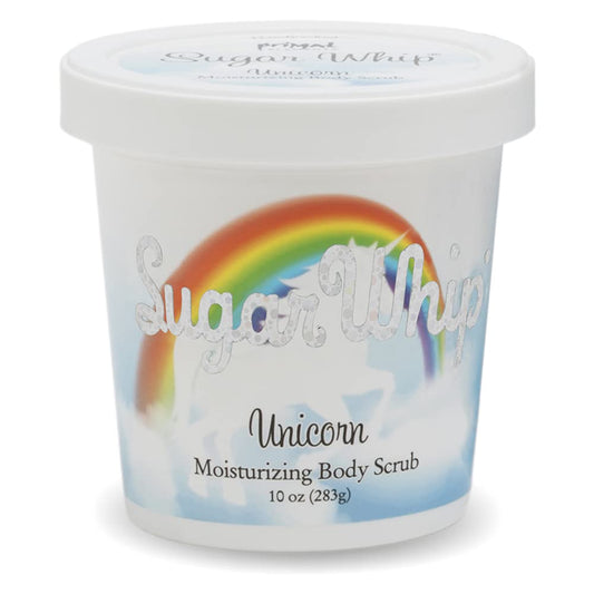 Primal Elements Sugar Whip unicorn bottle with dreamy fragrance for a soothing shower.