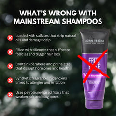 PRIMALS Hair Strengthening Shampoo ingredients close-up shows caffeine and biotin.