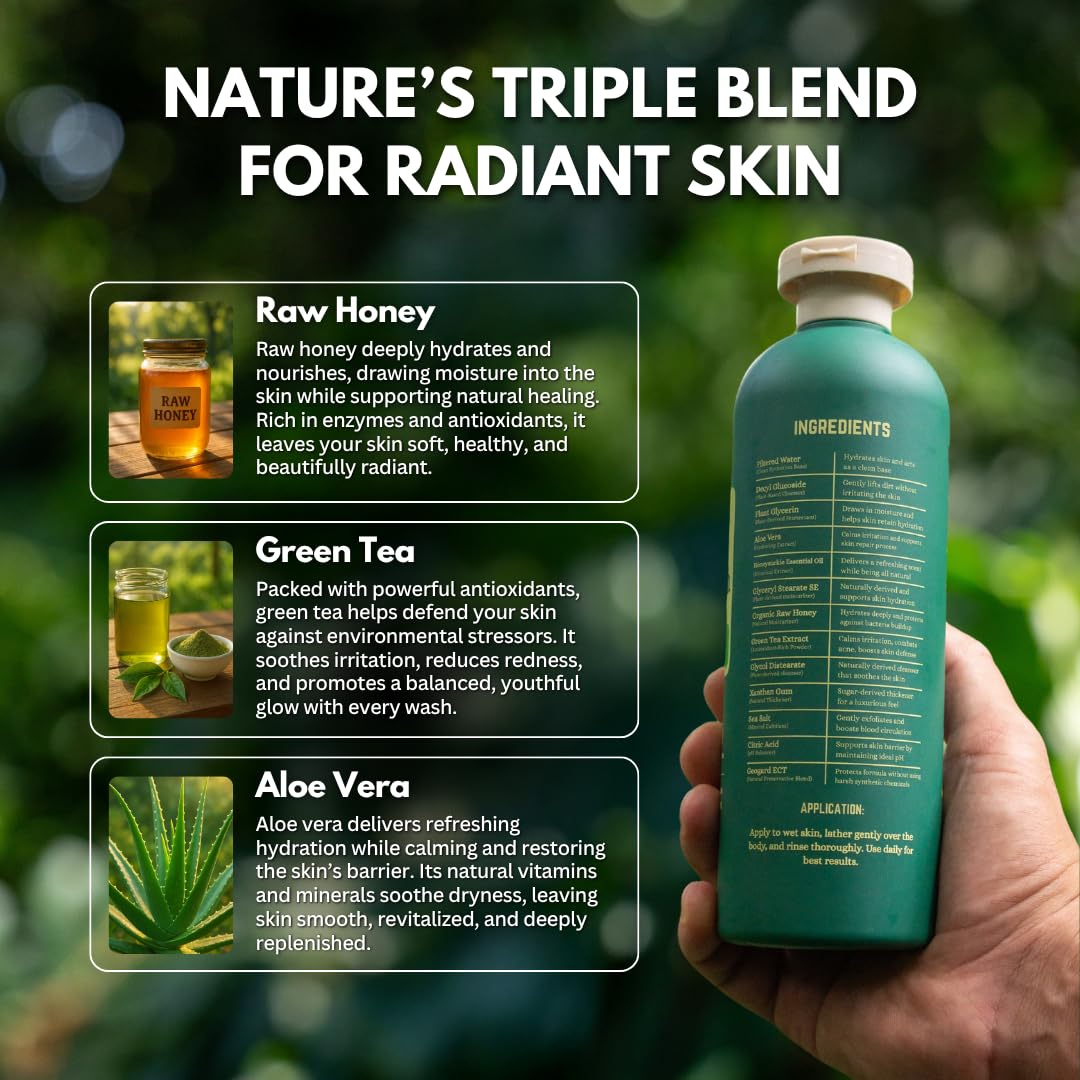 PRIMALS green tea extract closeup suggests soothing hydration
