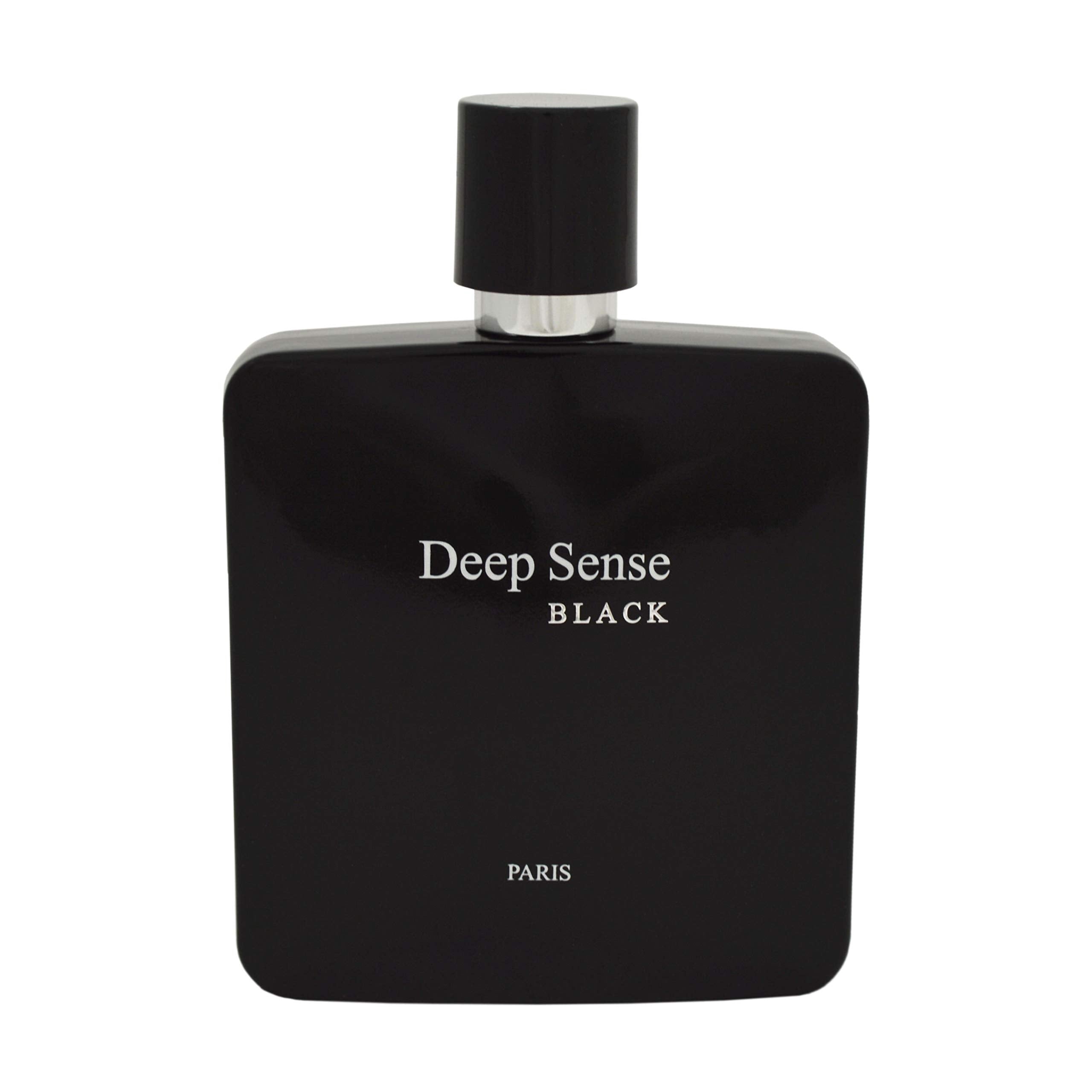 Prime Collection Deep Sense Black EDP bottle close-up, demonstrating long-lasting fragrance for daily wear.