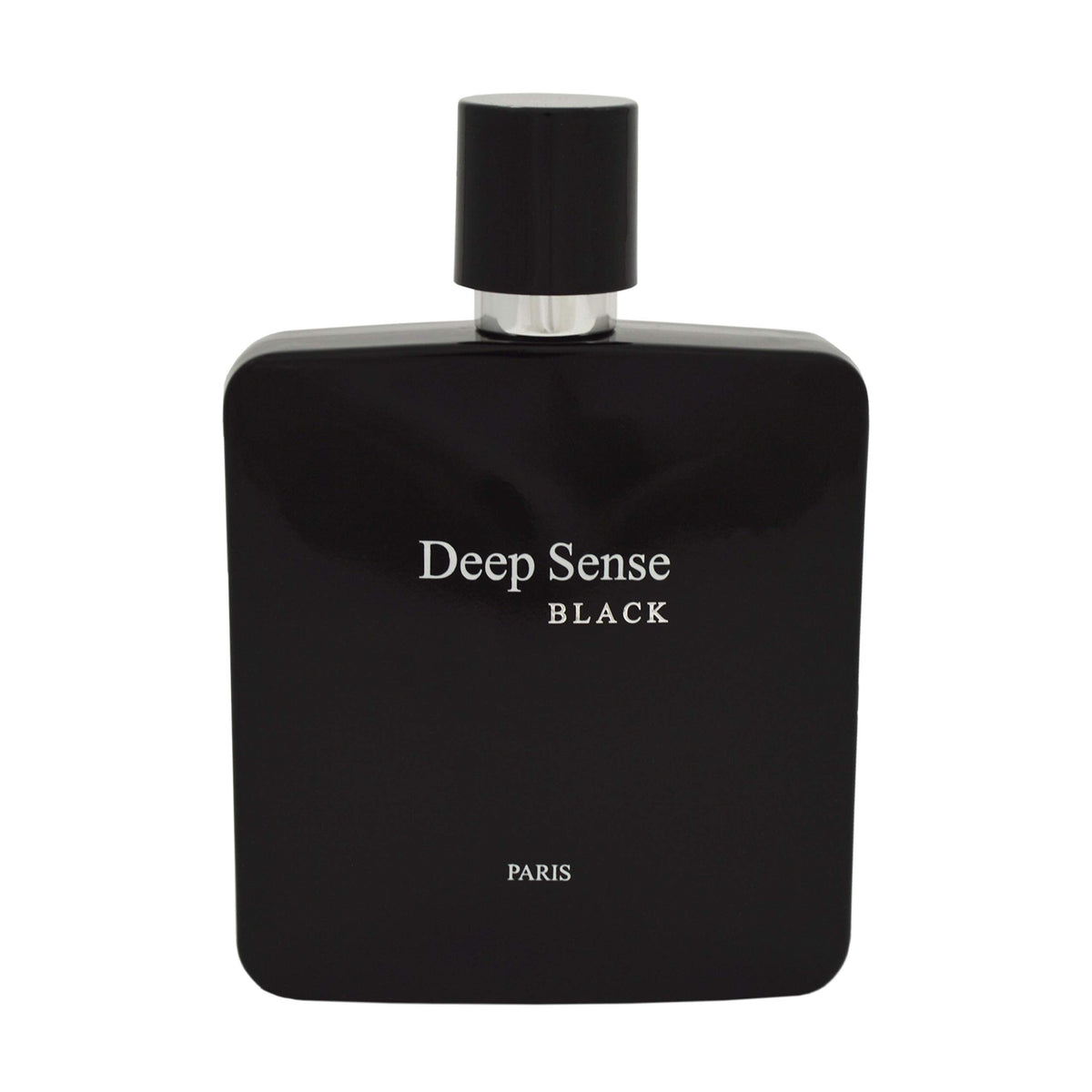 Prime Collection Deep Sense Black EDP bottle close-up, demonstrating long-lasting fragrance for daily wear.