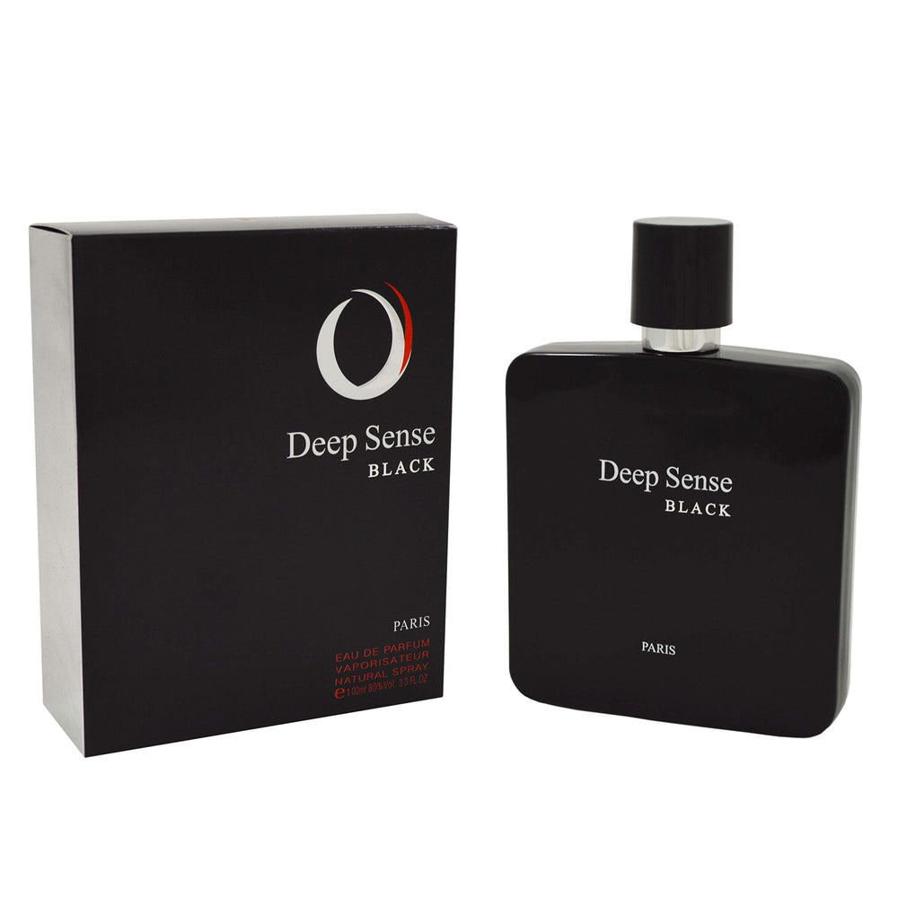 Prime Collection Deep Sense Black EDP packaging view highlights premium design, ideal for gifting.
