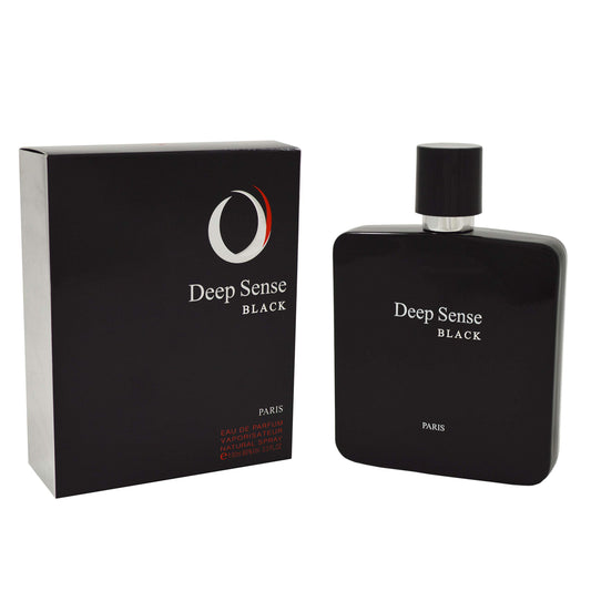 Prime Collection Deep Sense Black EDP packaging view highlights premium design, ideal for gifting.