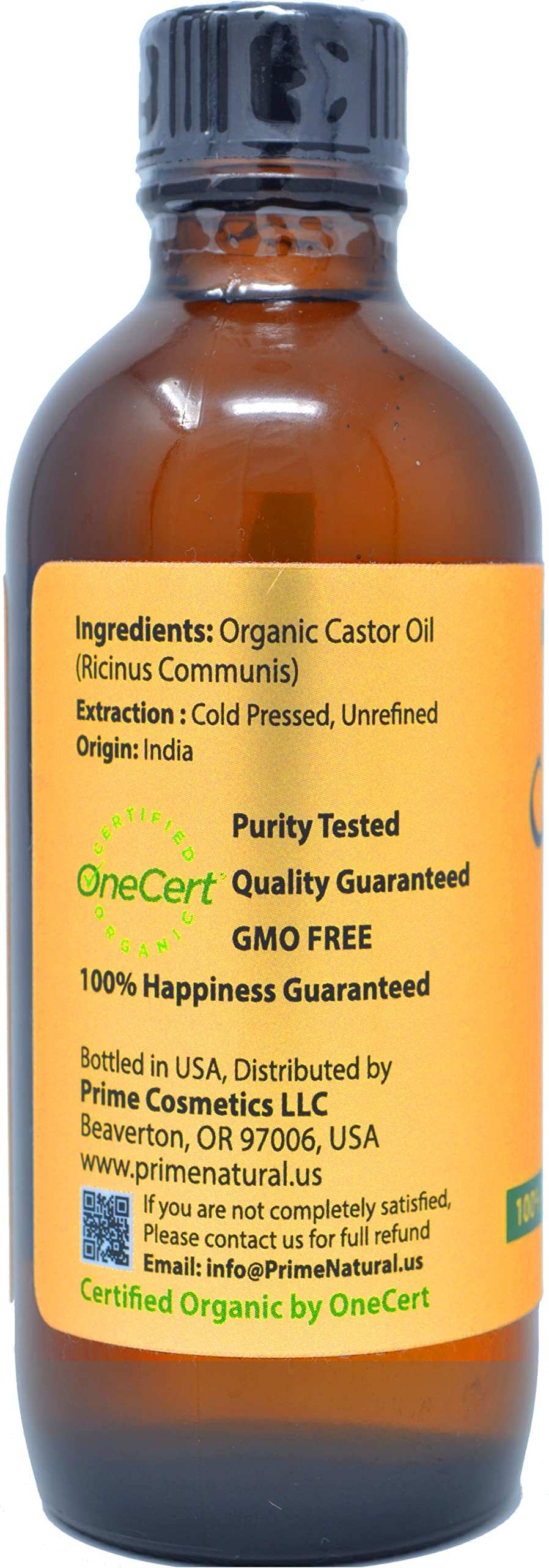 Prime Natural dropper-cap for controlled, easy application of castor oil