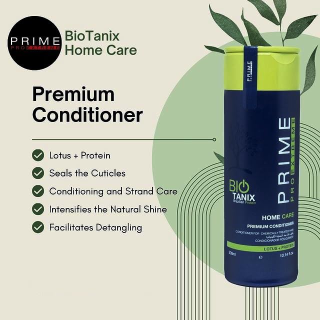 Shampoo after-keratin treatment for soft, shiny hair using Prime Pro Extreme Bio Tanix.
