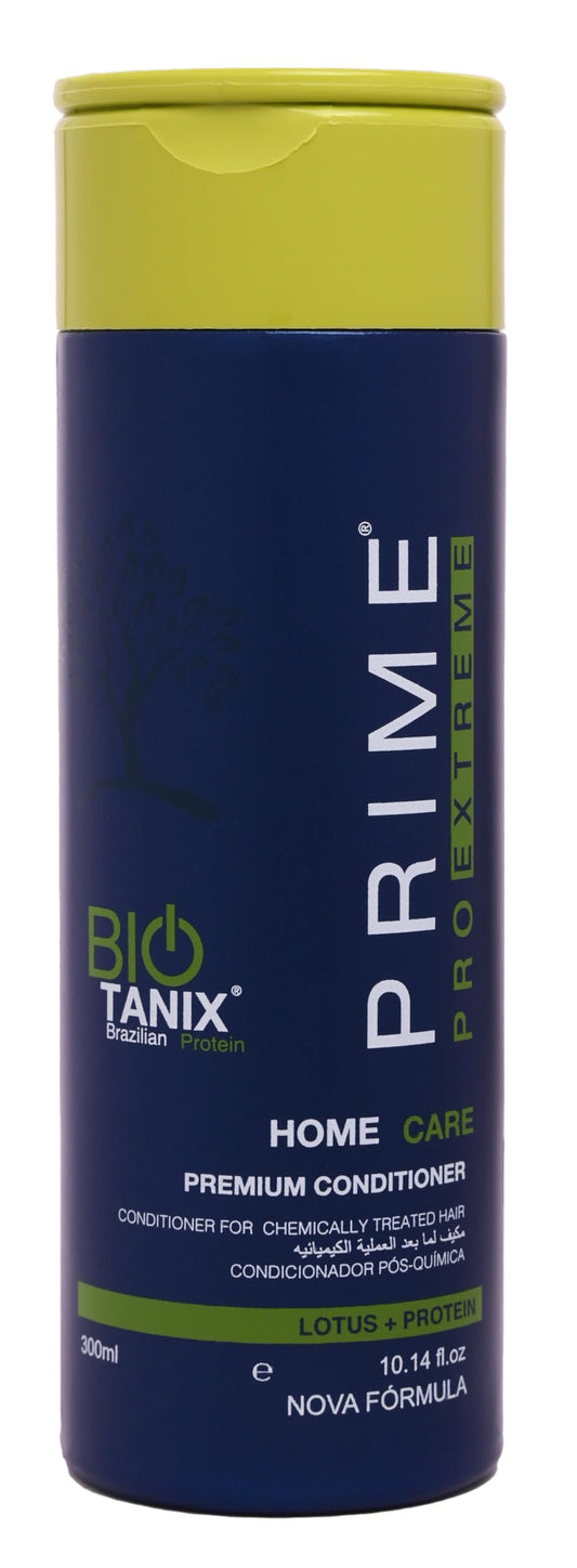 Prime Pro Extreme Bio Tanix Shampoo bottle showing cleansing power for keratin-treated hair.