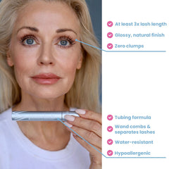Prime Prometics PrimeLash brown brush image for clump-free application on mature eyes