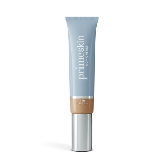 PrimePrometics PrimeSkin CC+ Cream being applied for a natural second-skin finish.