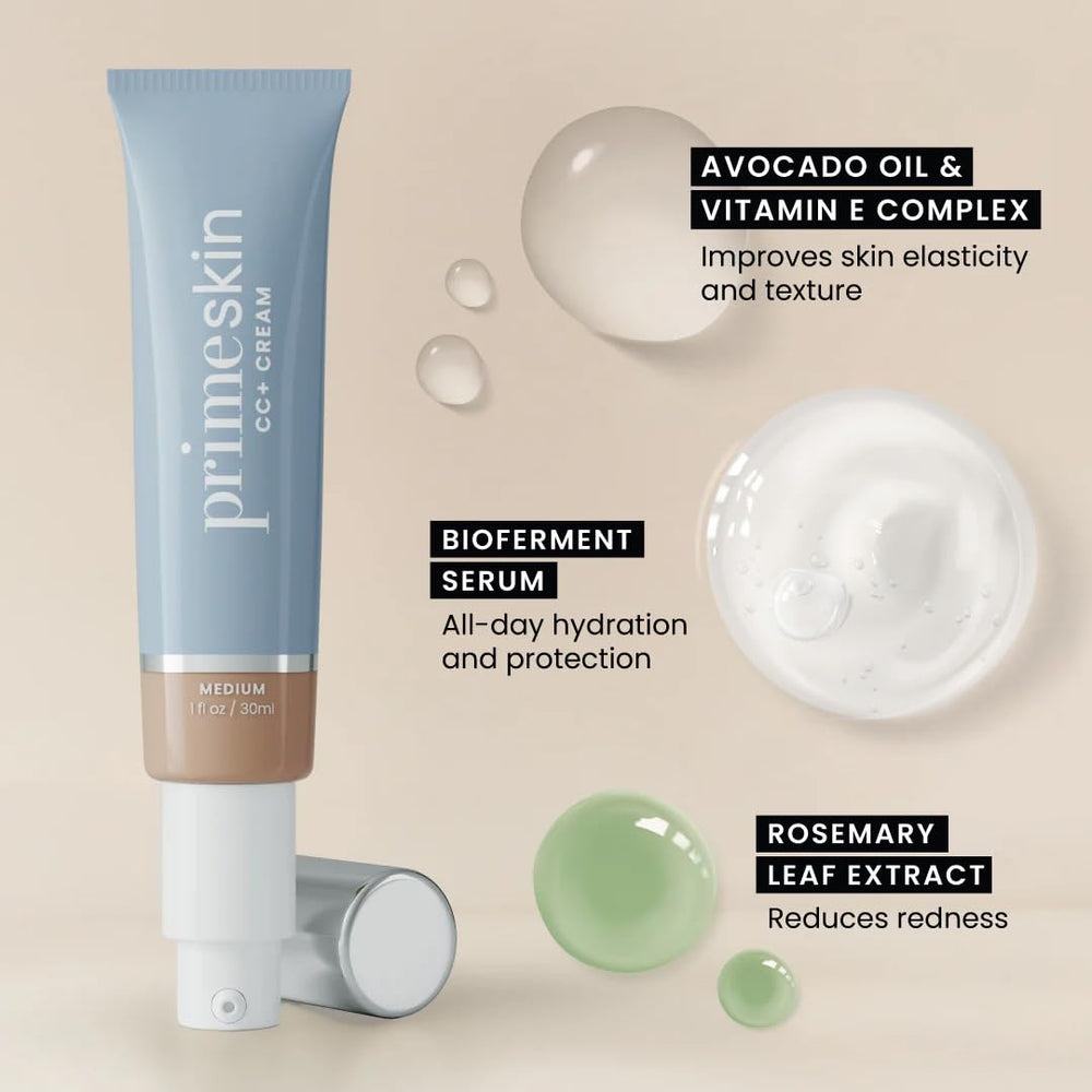 PrimePrometics PrimeSkin CC+ nourishing formula with avocado oil and bioferment serum
